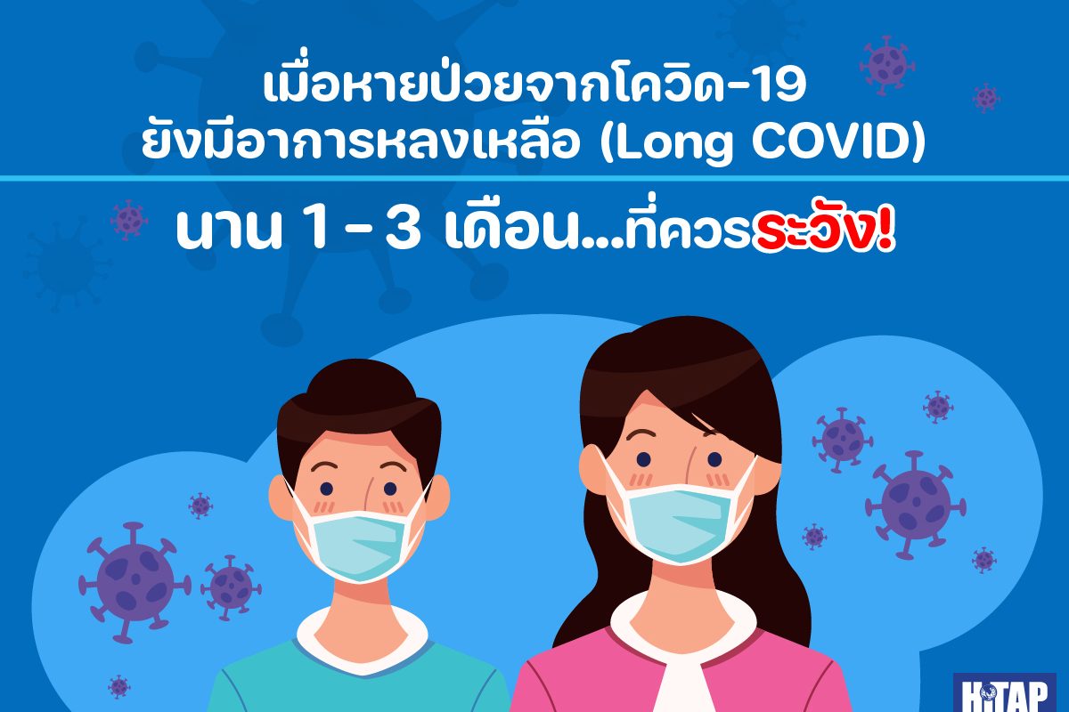 เมื่อหายป่วยจากโควิด-19 ยังมีอาการหลงเหลือ (Long COVID) นาน 1 – 3 เดือนที่ควรระวัง