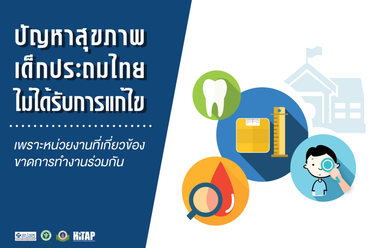ผลวิจัย HITAP ชี้ปัญหาสุขภาพเด็กประถมไทย ไม่ได้รับการแก้ไขเพราะหน่วยงานที่เกี่ยวข้องขาดการทำงานร่วมกัน