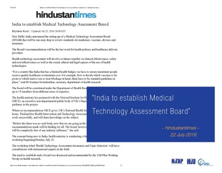India to establish Medical Technology Assessment Board