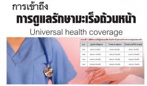 การเข้าถึง การดูแลรักษามะเร็งถ้วนหน้า Universal health coverage