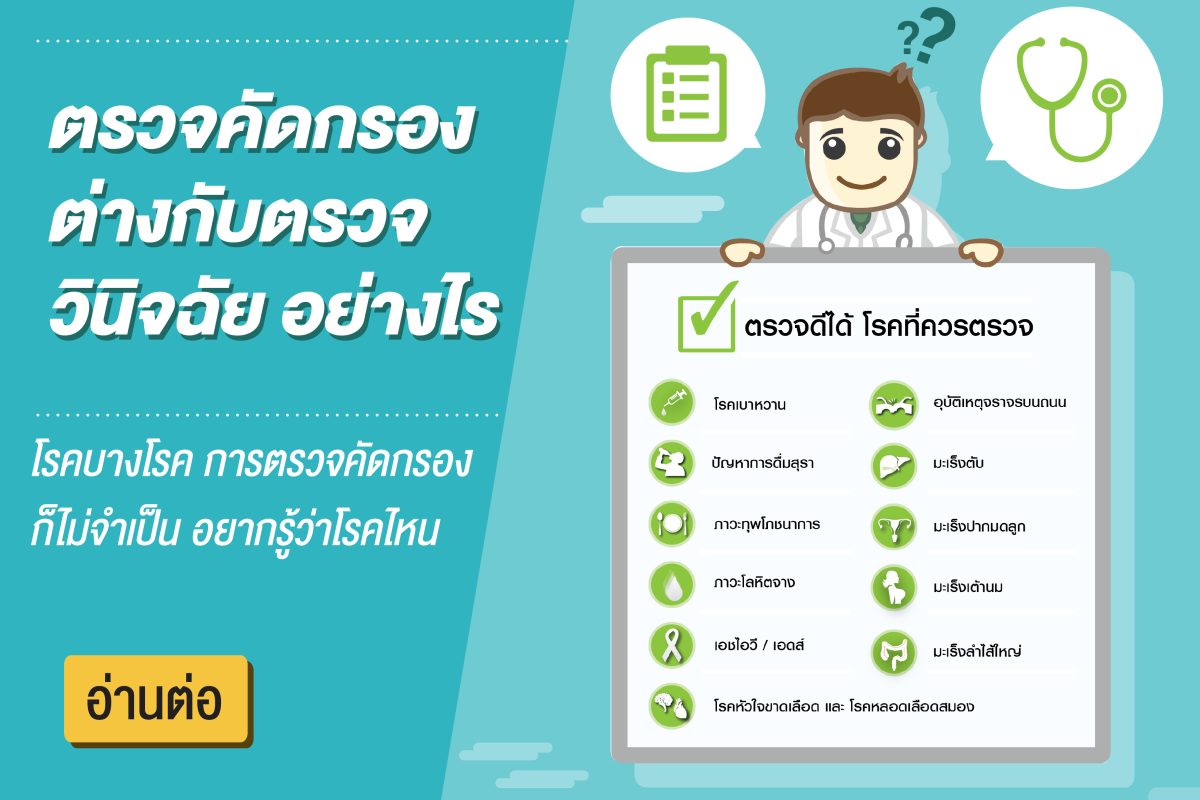 ตอนที่ 2 การตรวจคัดกรองต่างจากตรวจวินิจฉัยอย่างไร
