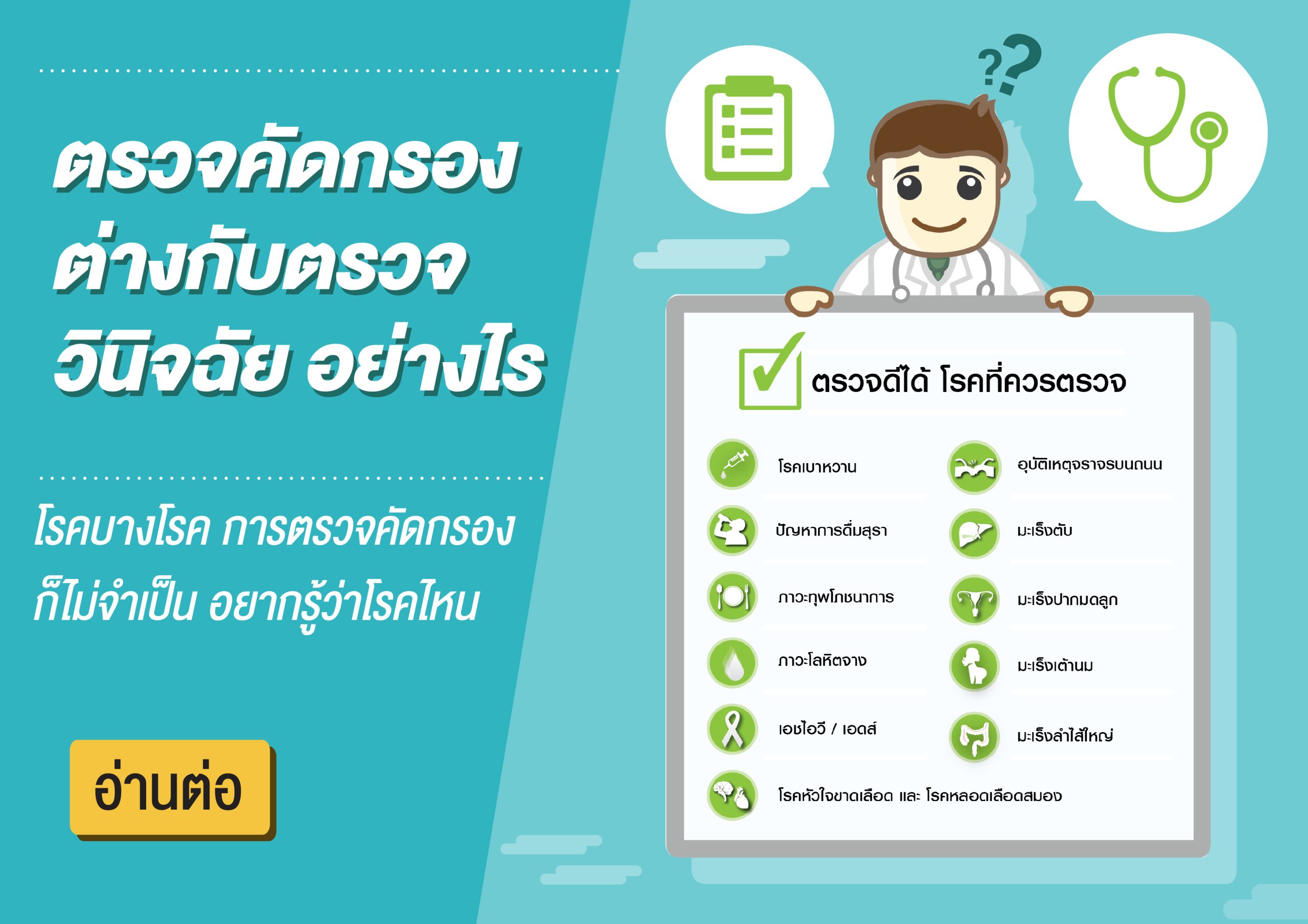 ตอนที่ 2 การตรวจคัดกรองต่างจากตรวจวินิจฉัยอย่างไร