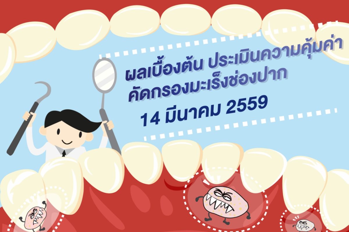 ผลเบื้องต้นคัดกรองมะเร็งช่องปาก คุ้มค่าหรือไม่