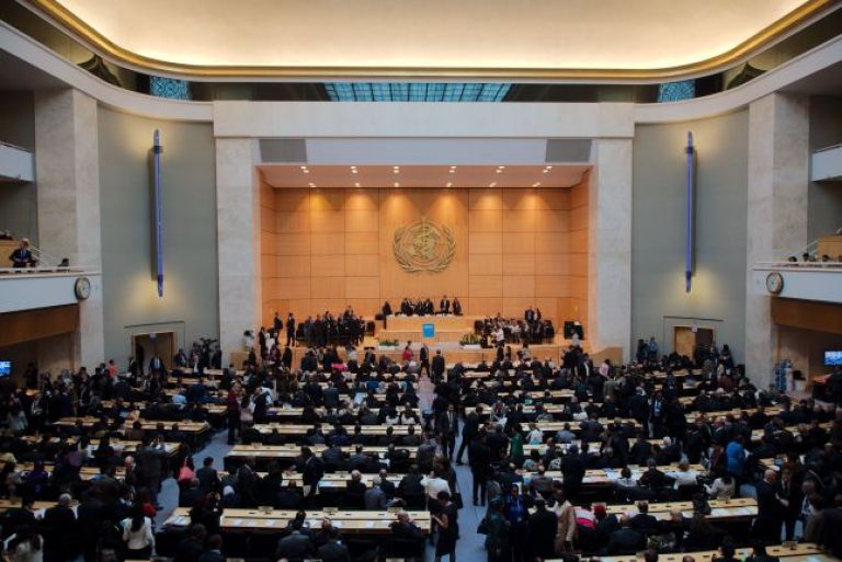 Prof David Haslam, Chair of NICE, speaks at the 67th World Health Assembly in support of priority-setting for UHC