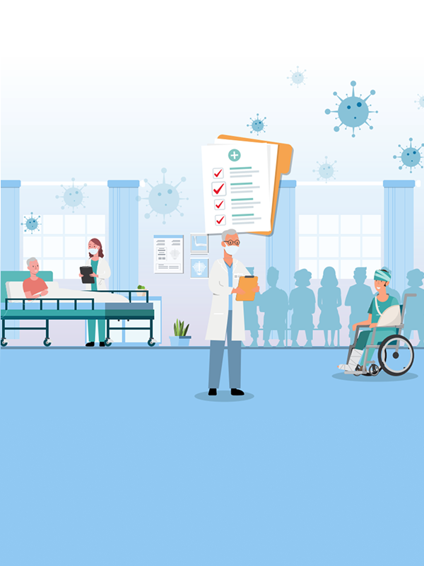 รายงานการประเมินการเตรียมความพร้อมเพื่อรับมือต่อการระบาดของโรคติดเชื้อ COVID-19 ของสถานพยาบาลโดยใช้กลไกและระบบสนับสนุนของยุทธศาสตร์ความปลอดภัยของผู้ป่วยและบุคลากรสาธารณสุข พ.ศ. 2561-2564