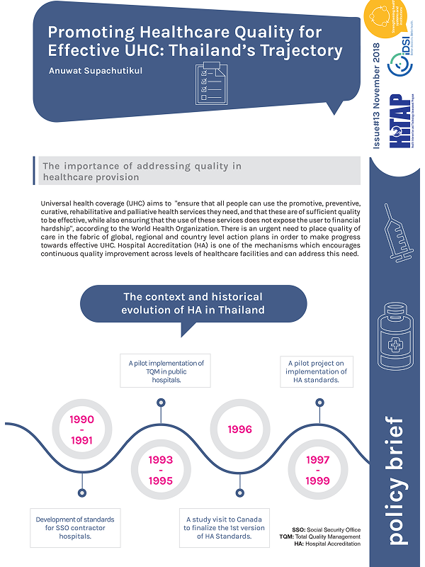 Promoting Healthcare Quality for Effective UHC: Thailand’s Trajectory