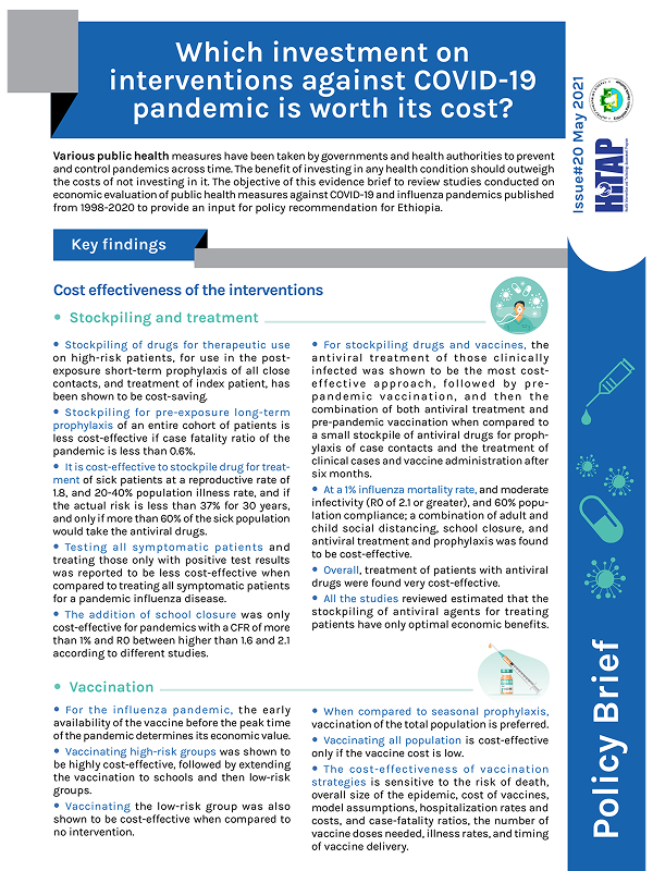 Which investment on interventions against COVID-19 pandemic is worth its cost?