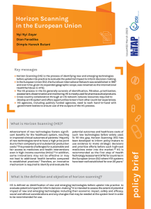 Horizon Scanning in the European Union