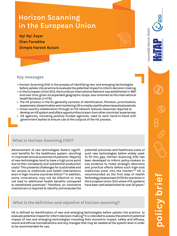 Horizon Scanning in the European Union