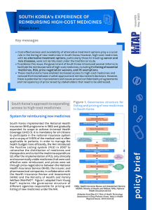 South Korea’s Experience of Reimbursing High-Cost Medicines