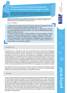 eSanjeevani, the National Telemedicine service: Bridging healthcare gaps in India