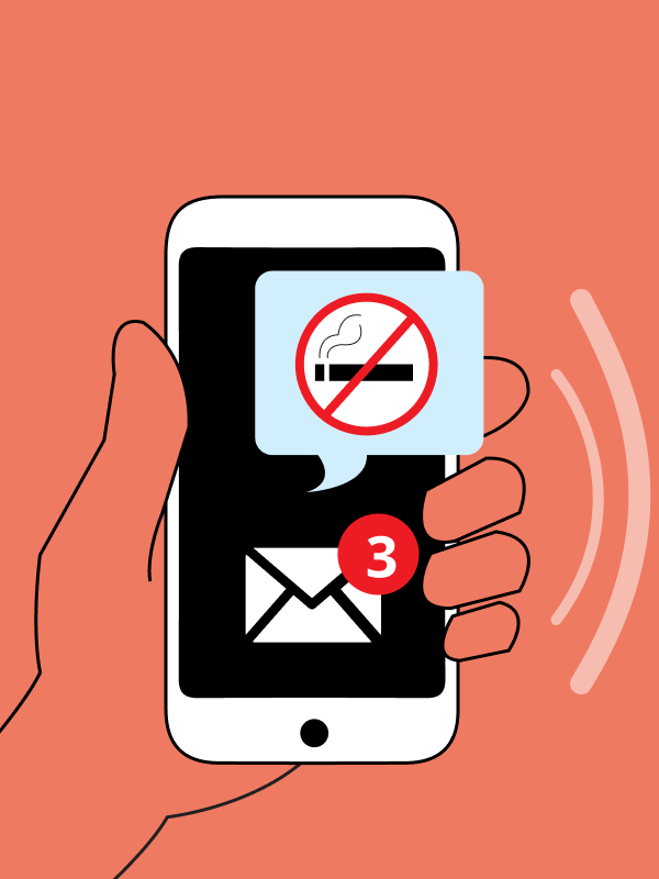 ข้อความช่วยเลิกบุหรี่ตามทฤษฎีการปรับเปลี่ยนพฤติกรรมช่วยเลิกบุหรี่ได้จริงและคุ้มค่า